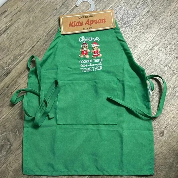 Christmas Apron embroidered “Christmas COOKIES TASTE better when made TOGETHER” - Picture 1 of 9